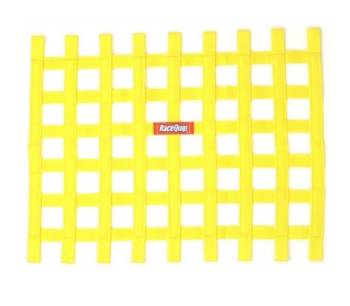RaceQuip - RaceQuip Ribbon Window Net - Yellow - 18" x 24" - Non-SFI