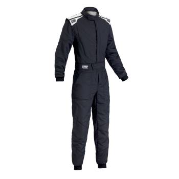 OMP Racing - OMP First-S Race Suit - Black/White - Large/X-Large