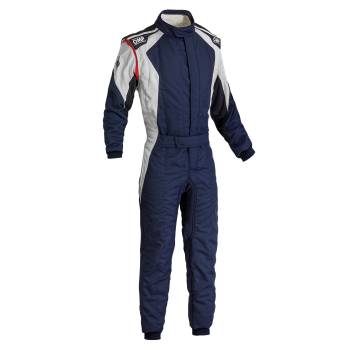 OMP Racing - OMP First Evo Suit - Navy Blue/Silver - 54