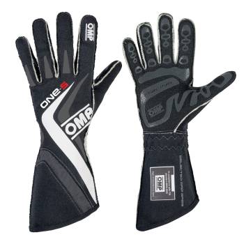 OMP Racing - OMP One-S Gloves - Black/White/Grey - X-Small