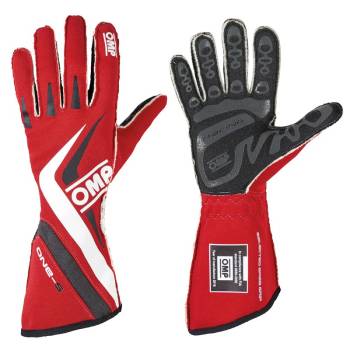 OMP Racing - OMP One-S Gloves - Red  - Medium