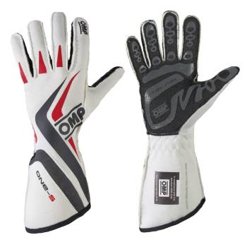 OMP Racing - OMP One-S Gloves - White  - Medium