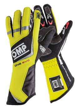 OMP Racing - OMP One EVO Gloves - Fluo Yellow/Black - Large