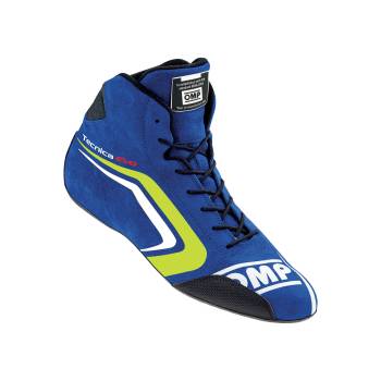 OMP Racing - OMP Tecnica EVO Shoes - Blue/Fluo Yellow - Size 47
