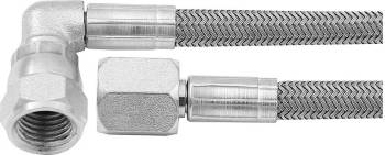 Allstar Performance - Allstar Performance 48" #4 Braided Stainless Steel Line w/ -4AN Straight End / -4AN 90 End (25 Pack)