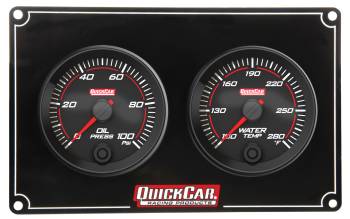 QuickCar Racing Products - QuickCar Redline 2 Gauge Panel - OP/WT