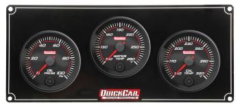 QuickCar Racing Products - QuickCar Redline 3 Gauge Panel - OP/WT/OT