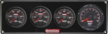QuickCar Racing Products - QuickCar Redline 3-1 Gauge Panel - OP/WT/WP - Multi-Recall Tach