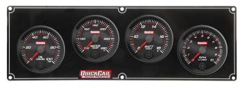 QuickCar Racing Products - QuickCar Redline 3-1 Gauge Panel - OP/WT/Volt - Single Recall Tach