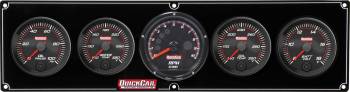 QuickCar Racing Products - QuickCar Redline 4-1 Gauge Panel - OP/WT/OT/Volt - Multi-Recall Tach