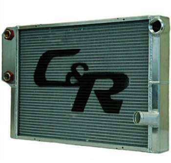 C&R Racing - C&R Racing Double Pass Radiator w/ Heat Exchanger - Open - 28 x 19? - 1-3/4" Depth Low Outlet - LH Inlet / RH Outlet