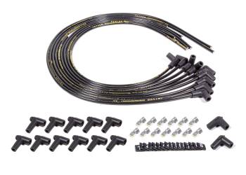 Fuel Injection Enterprises - FIE Sprintmag Spark Plug Wire Set - Suppression Core - 8.2 mm - Black - 90 Degree Plug Boots - HEI Style - Cut to Fit - V8