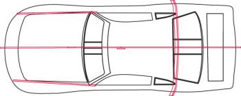 Five Star Race Car Bodies - Five Star 2019 Late Model Nose Centerline Template - Chevrolet Camaro - Wood