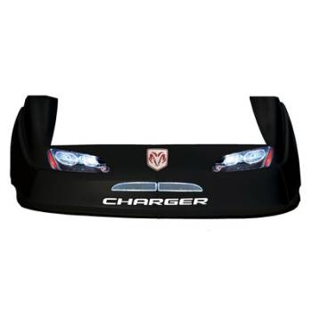 Five Star Race Car Bodies - Five Star Charger MD3 Complete Nose and Fender Combo Kit - Black (Older Style)