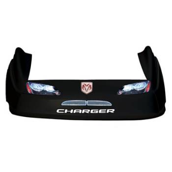 Five Star Race Car Bodies - Five Star Charger MD3 Complete Nose and Fender Combo Kit - Black (Newer Style)