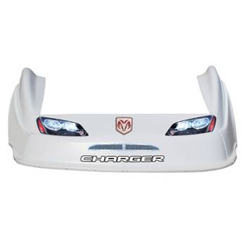Five Star Race Car Bodies - Five Star Charger MD3 Complete Nose and Fender Combo Kit - White (Newer Style)