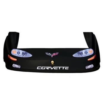 Five Star Race Car Bodies - Five Star Corvette MD3 Complete Nose and Fender Combo Kit - Black (Older Style)