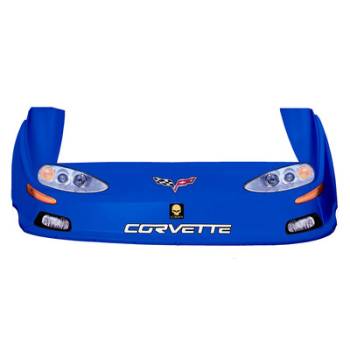Five Star Race Car Bodies - Five Star Corvette MD3 Complete Nose and Fender Combo Kit - Chevron Blue (Older Style)