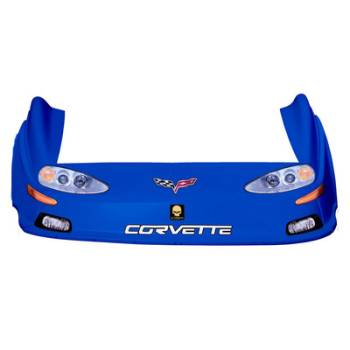 Five Star Race Car Bodies - Five Star Corvette MD3 Complete Nose and Fender Combo Kit - Chevron Blue (Newer Style)