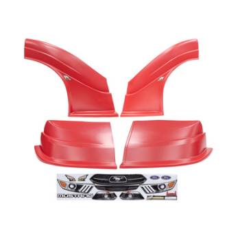Five Star Race Car Bodies - Fivestar MD3 Evolution Nose and Fender Combo Kit - Mustang - Red