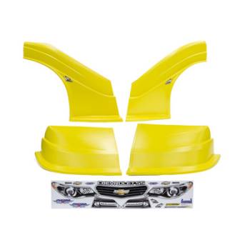 Five Star Race Car Bodies - Fivestar MD3 Evolution Nose and Fender Combo Kit - Chevy SS - Yellow (Flat RS Fender)