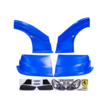 Five Star Race Car Bodies - MD3 Evolution Complete Combo Kit - Ferrari - Chevron Blue