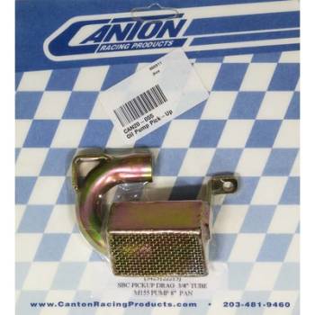 Canton Racing Products - Canton Steel Drag / Street Oil Pump Pickup - For 8 in. Deep SB Chevy Pans w/ SB Standard Volume Pumps w/ 0.75 in. Tube (M155)