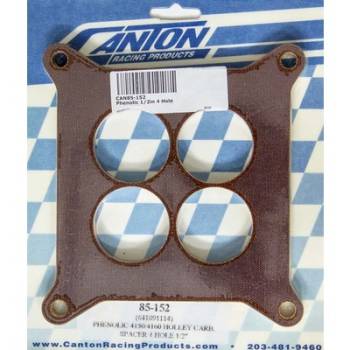 Canton Racing Products - Canton Phenolic 1/2" 4-Hole Carburetor Spacer - Holley 600 CFM & Up