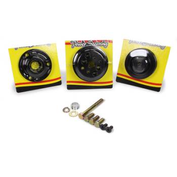 KRC Power Steering - KRC Pro Series Serpentine Pulley Kit 15% Water Pump Reduction - SB Chevy w/ Block Mounted Pump