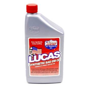 Lucas Oil Products - Lucas Synthetic High Performance Motor Oil - 0W-30 - 1 Quart