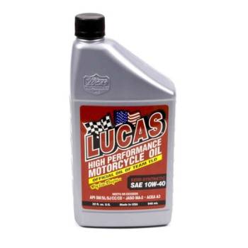 Lucas Oil Products - Lucas Semi-Synthetic 10w-40 Motorcycle Oil Qt