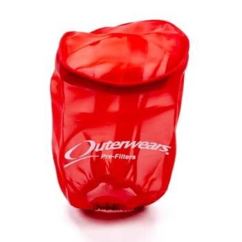 Outerwears Performance Products - Outerwears Breather Pre-Filter w/ Top - Red - 3-1/2" Diameter x 6" Tall