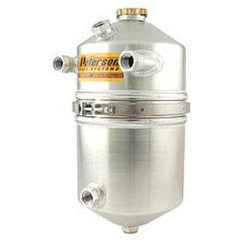 Peterson Fluid Systems - Peterson 4 Gallon Dry Sump Oil Tank w/ Dual Scavenge Inlet -12AN Female Fittings