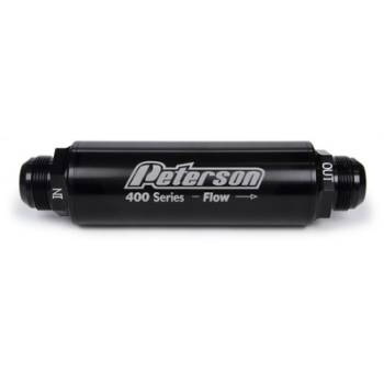 Peterson Fluid Systems - Peterson 400 Series Inline Oil Filter -20 AN Fittings - 75 Micron