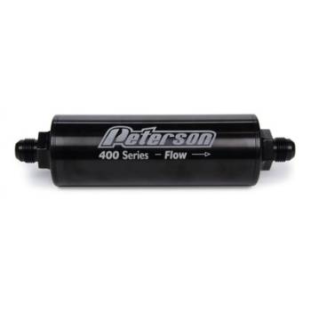 Peterson Fluid Systems - Peterson 400 Series Inline Oil Filter w/o Bypass - 75 Micron -10 AN Fittings
