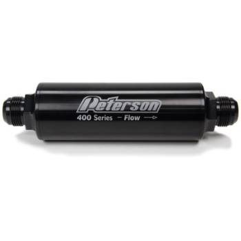 Peterson Fluid Systems - Peterson 400 Series Inline Oil Filter -16 AN Fittings - 60 Micron
