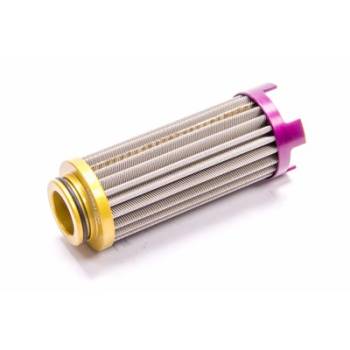 Peterson Fluid Systems - Peterson 600 Series Stainless Steel Element - 100 Micron - Gold/Purple End Caps