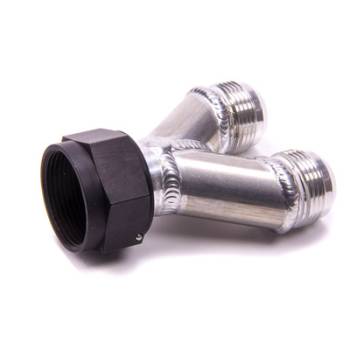 Peterson Fluid Systems - Peterson Y Manifold for Radiator Applications -16AN Male/-16AN Male/-20AN Female Swivel