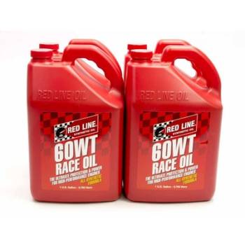 Red Line Synthetic Oil - Red Line 60WT Drag Race Oil (20W60) - Case of 4 - 1 Gallonlon