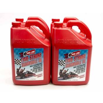 Red Line Synthetic Oil - Red Line Two-Stroke Snowmobile Oil -1 Gallon (Case of 4)