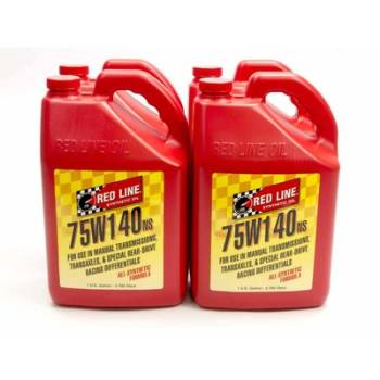 Red Line Synthetic Oil - Red Line 75W140 NS GL-5 Gear Oil - Case 4x1 Gallon