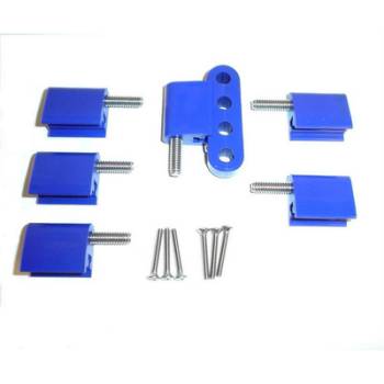 Taylor Cable Products - Taylor Spark Plug Wire Separator Bracket - Vertical, Blue (BB Chevy, Ford)