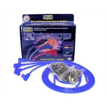 Taylor Cable Products - Taylor 8mm Spiro Pro Ignition Wire Set - Universal Fit(Blue)