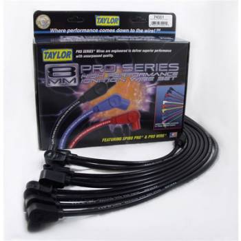 Taylor Cable Products - Taylor 8mm Spiro Pro Ignition Wire Set - Custom Fit(Black)