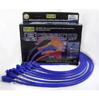 Taylor Cable Products - Taylor 8mm Spiro Pro Ignition Wire Set - Custom Fit(Blue)