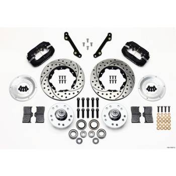 Wilwood Engineering - Wilwood Dynalite Pro Series Front Brake Kit - Black - SRP Drilled & Slotted Rotor Front Kit 11"
