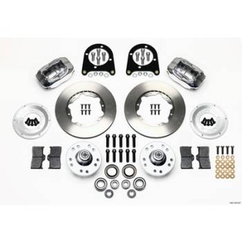 Wilwood Engineering - Wilwood Dynalite Pro Series Front Brake Kit - Polished Caliper - Plain Face Rotor - Early Ford 37-48
