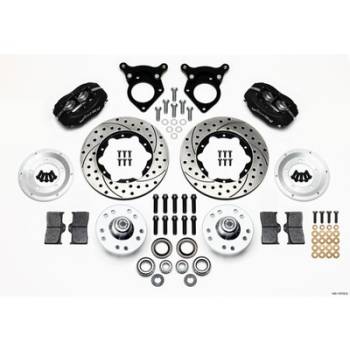 Wilwood Engineering - Wilwood Forged Dynalite Pro Series Front Brake Kit - Black Anodized Caliper - SRP Drilled & Slotted Rotor - 87-93 Mustang 10.75" Rotor