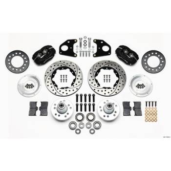 Wilwood Engineering - Wilwood Dynalite Pro Series Front Brake Kit - Black - SRP Drilled & Slotted Rotor - 11in Rotr E-Body