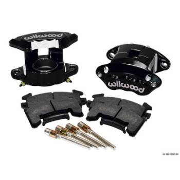 Wilwood Engineering - Wilwood D154 Front Caliper Kits - Black Powder Coat Caliper - Metric GM - Black Powdercoat